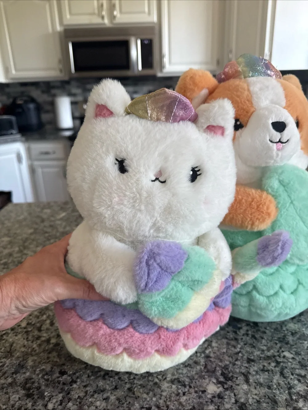 FAO Schwarz Light Up Plush Stuffy Cat Mermaid Rainbow & Glow Brights Corgi Plush
